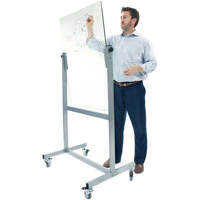 Visionchart Space Ii Mobile Glassboard 1205 X 855Mm Clear SCM1290 - SuperOffice