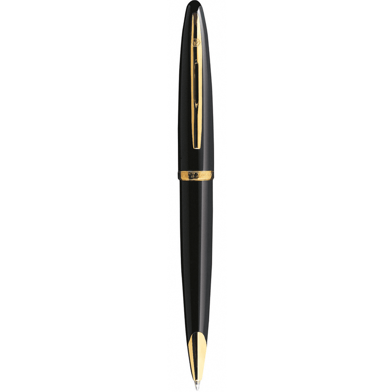 Waterman Carene Ballpoint Pen Lacquer Black Gold Trim Gift Box S0700380 - SuperOffice