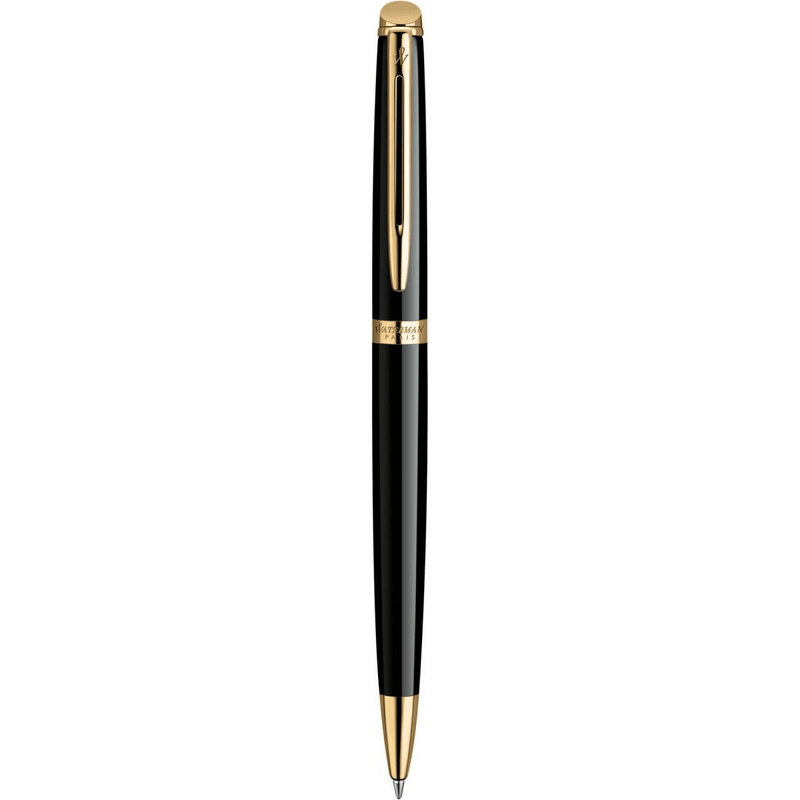 Waterman Hemisphere Ballpoint Pen Gloss Black Lacquer Gold Trim Gift Box S20102009 or S0920670 - SuperOffice