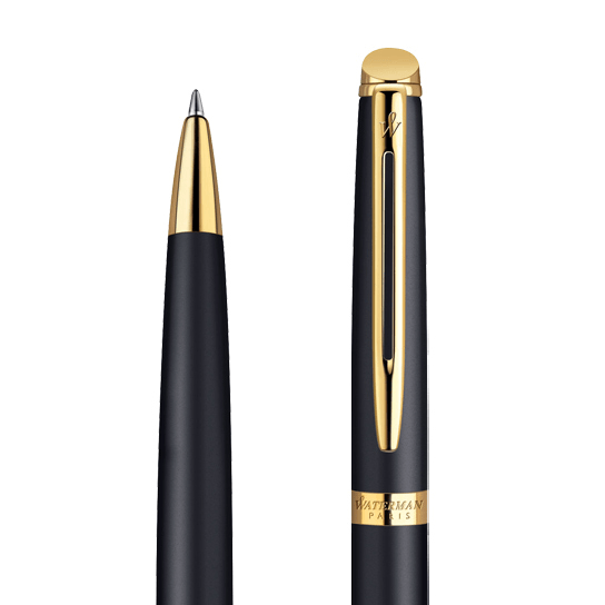 Waterman Hemisphere Ballpoint Pen Matte Black Gold Trim S0920770 or S20102011 - SuperOffice