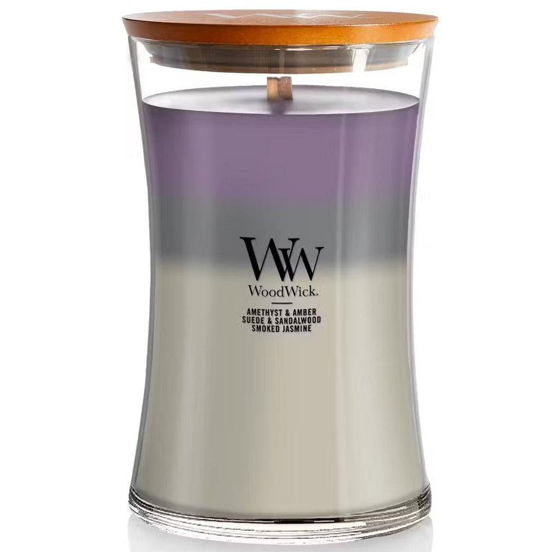 WoodWick Amethyst Sky Trilogy Large Candle Crackles As It Burns 610G Hourglass WW1707526 - SuperOffice