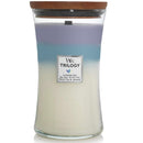 WoodWick Calming Retreat Trilogy Large Candle Crackles As It Burns 610G Hourglass WW93965 - SuperOffice