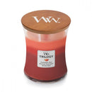 Woodwick Exotic Spices Trilogy Medium Candle Crackles As It Burns 275G Hourglass WW92906 - SuperOffice