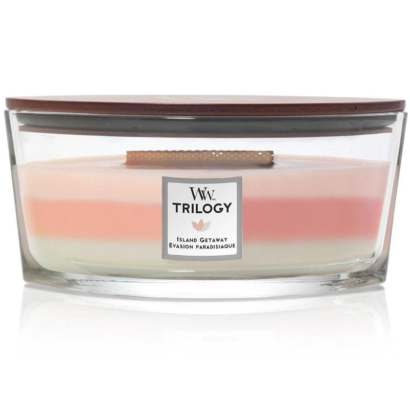 WoodWick Island Getaway Trilogy Candle Crackles As It Burns Ellipse Hearthwick 76967 - SuperOffice