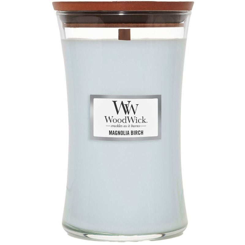 WoodWick Magnolia Birch Large Candle Crackles As It Burns 610G Hourglass 1720904 - SuperOffice