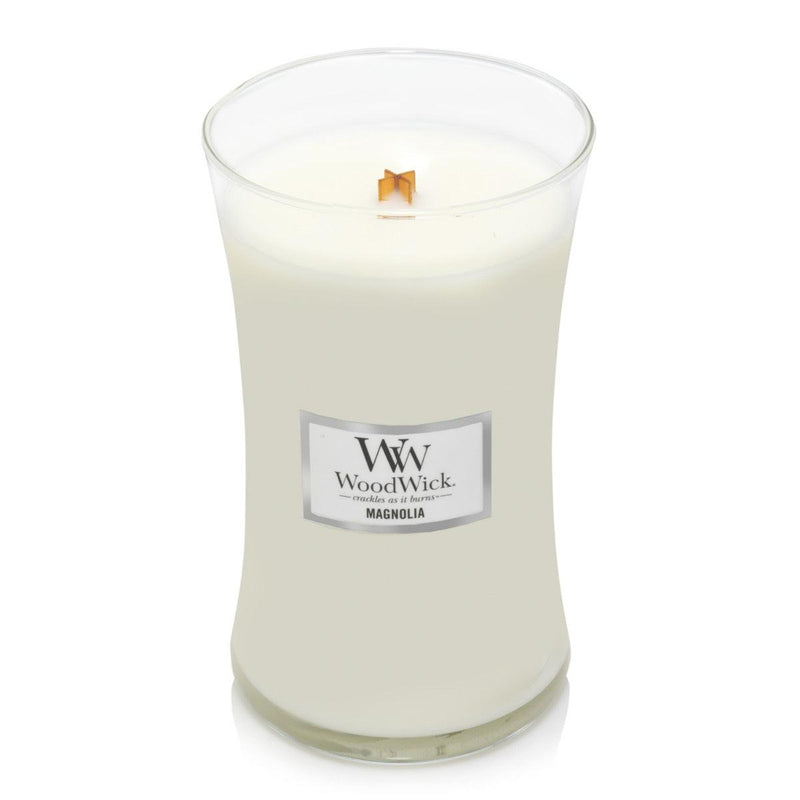 Woodwick Magnolia Blossoms Large Candle Crackles As It Burns 610G Hourglass 93190 - SuperOffice