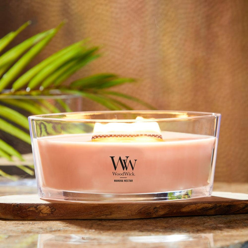 Woodwick Manuka Nectar Candle Crackles As It Burns Ellipse Hearthwick WW1753971 - SuperOffice