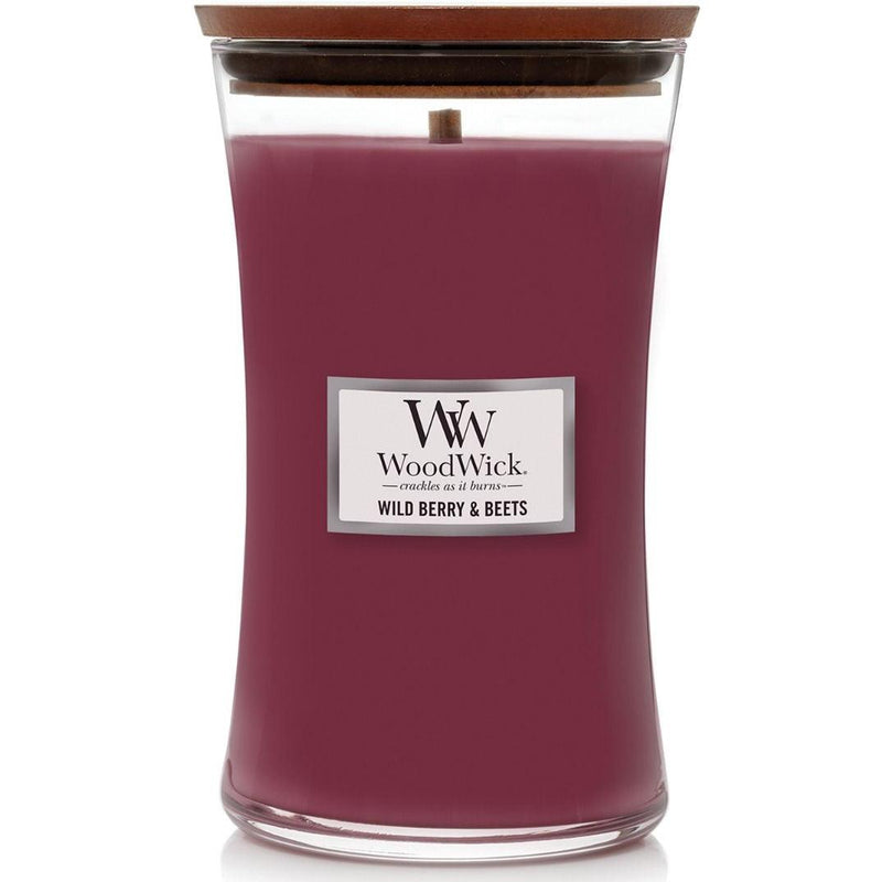 WoodWick Wild Berry & Beets Large Candle Crackles As It Burns 610G Hourglass 1632276 - SuperOffice