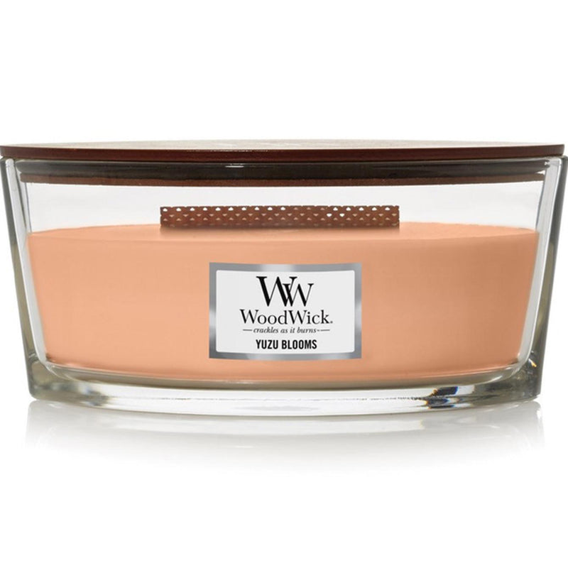 Woodwick Yuzu Blooms Candle Crackles As It Burns Ellipse Hearthwick WW1728622 - SuperOffice