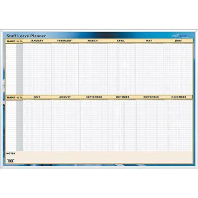 Writeraze Staff Leave Planner Qc 700 X 1000Mm 16800 - SuperOffice