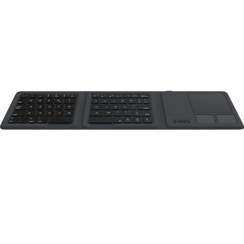 Zagg Tri-Fold Universal Bluetooth Keyboard with Touchpad Black Laptops Tablets Phones 103203612 - SuperOffice