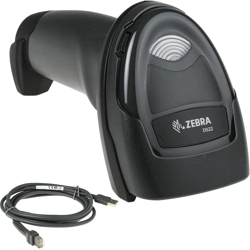 Zebra DS2208 Barcode Scanner 2D Hand-Held Kit Stand USB Windows Mac DS2208-SR7U2100SGW - SuperOffice