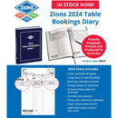 Zions 2024 Table Booking Diary 2-Page Per Day A4 Restaurant Cafe Book TBD24 - SuperOffice